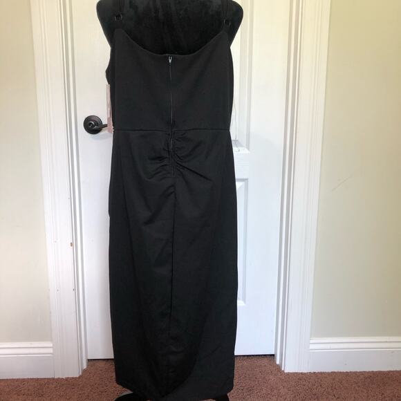 Emerald Sundae‎ Womens Maxi Dress Size 14 Black Ruched Side Sleeveless NWT - Picture 10 of 14